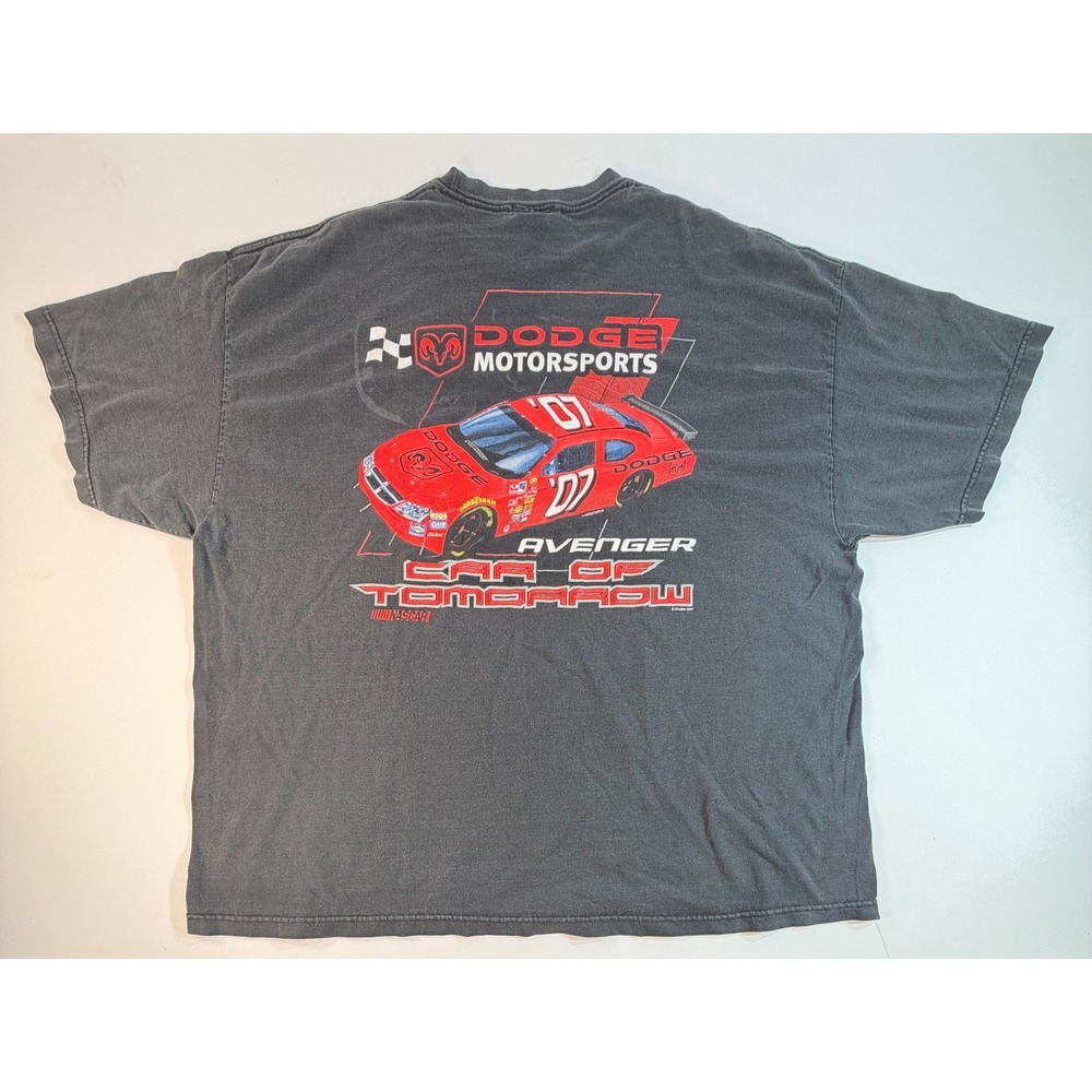 Vintage 2007 Dodge Motorsports NASCAR Car of Tomorrow T-Shirt 3XL Black 07 Car